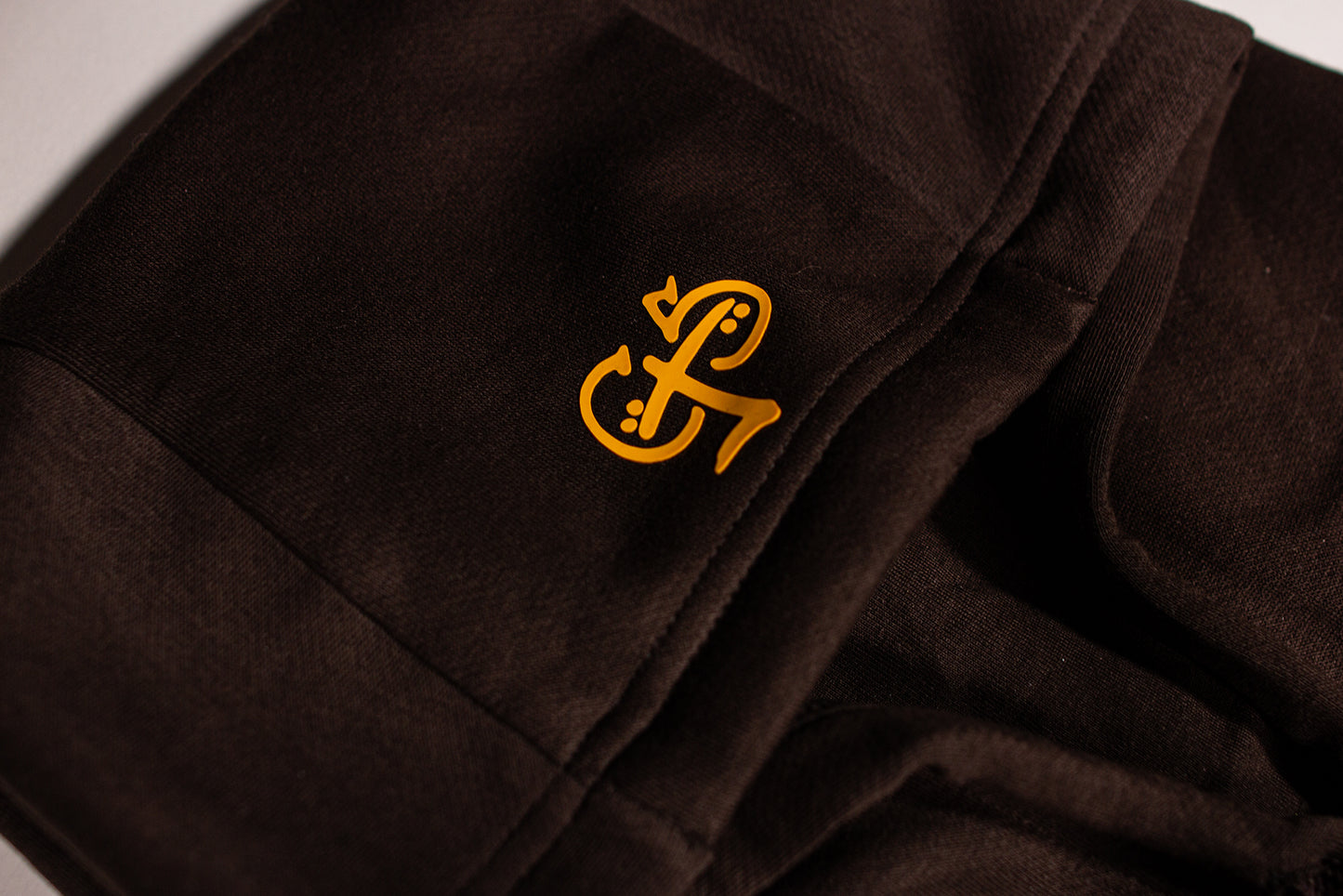 Chop Samples Hoodie (Brown/Golden Yellow)