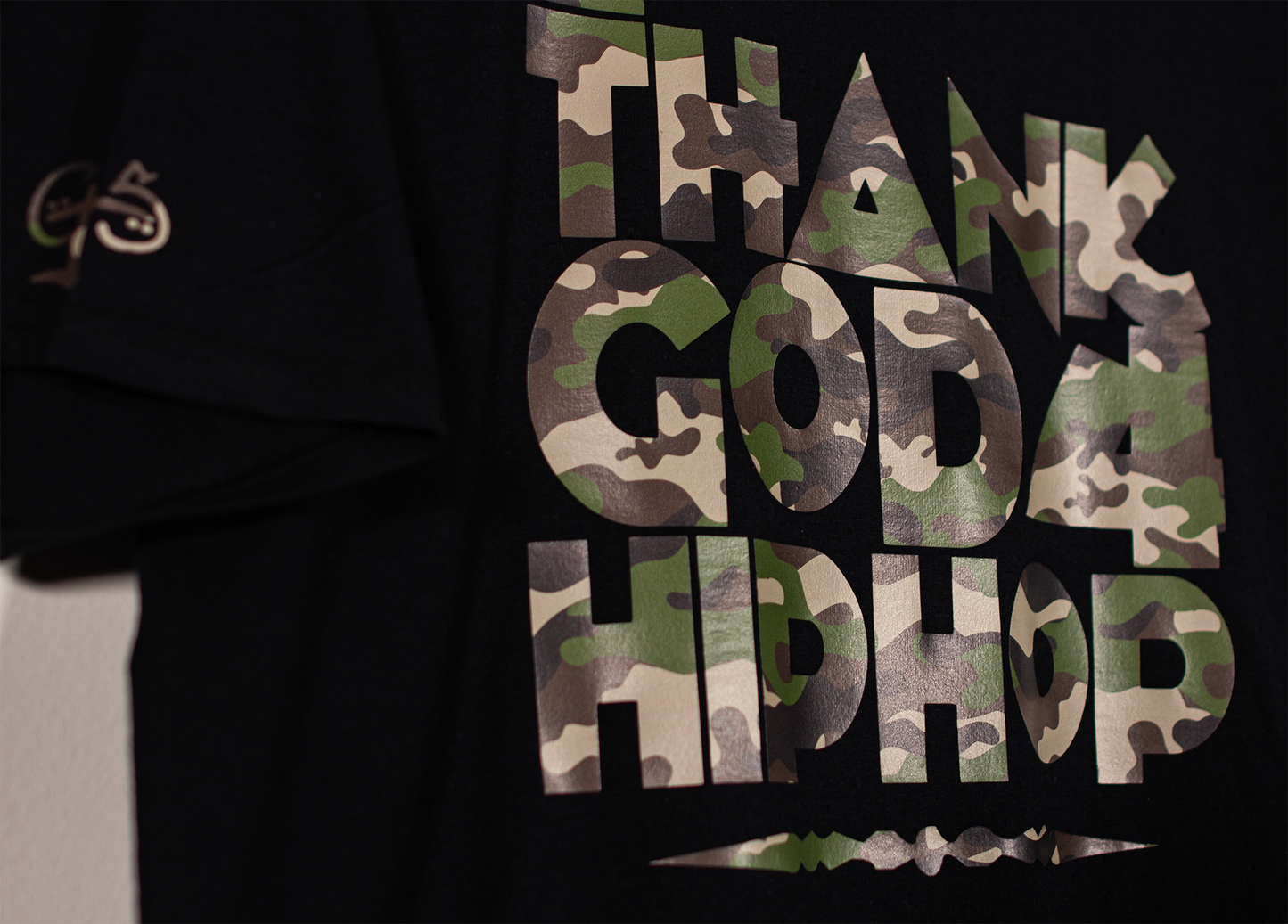 Thank God 4 Hip Hop T-Shirt (Black/Camo)