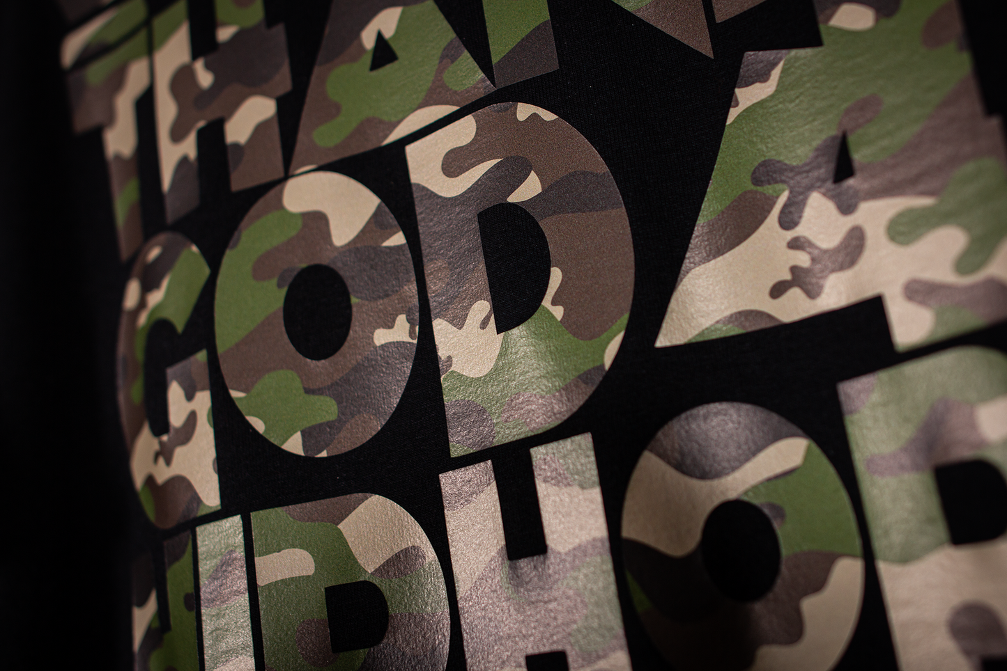 Thank God 4 Hip Hop T-Shirt (Black/Camo)