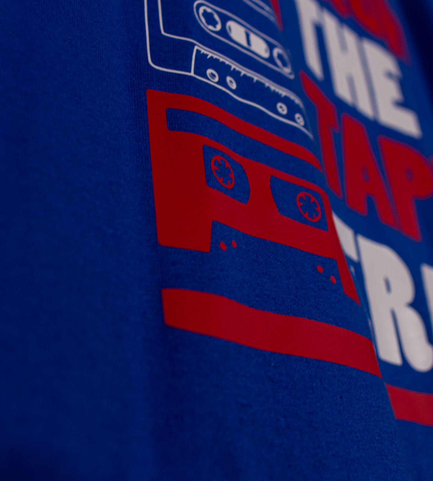 I'm From The Tape Era T-Shirt (Royal Blue/White & Red)